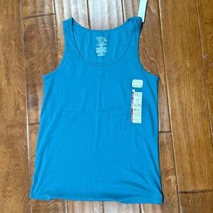 NWT Size Medium Maternity time and tru Teal Tank Top